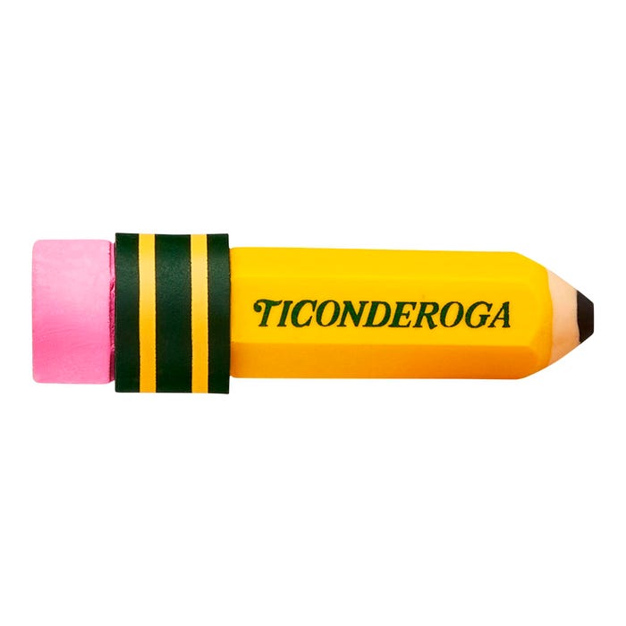 Ticonderoga Pencil-Shaped Erasers, Yellow, Pack of 36