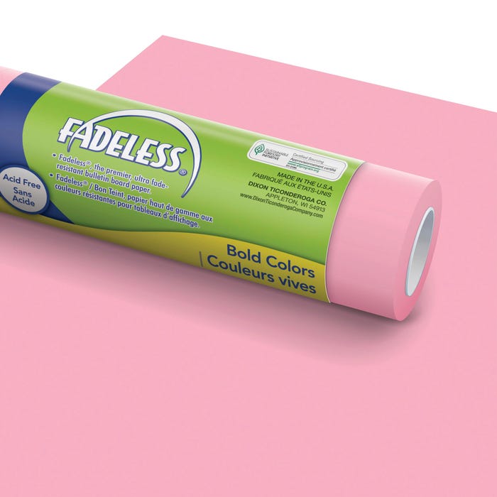 Fadeless Paper Roll, Pink, 24 Inches x 60 Feet