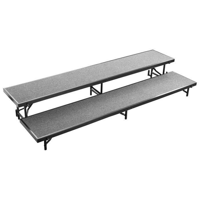 National Public Seating 2 Level Straight Standing Choral Riser, Hardboard Floor