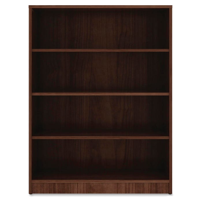 Lorell Laminate 4 Shelf Bookcase, 36 x 12 x 48 Inches, Walnut