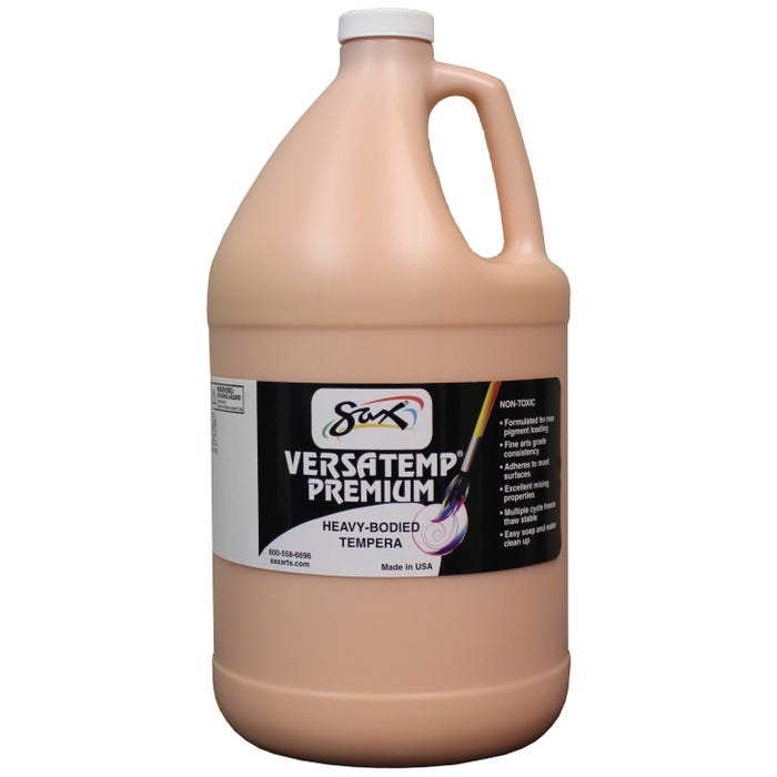 Sax Versatemp Premium Heavy-Bodied Tempera Paint, 1 Gallon, Peach