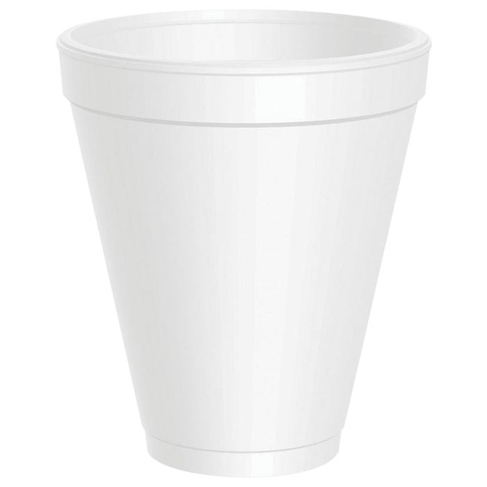 Dart Insulated Foam Cups -- Cups, Hot/Cold, Foam, 12 oz, 1000/CT, White