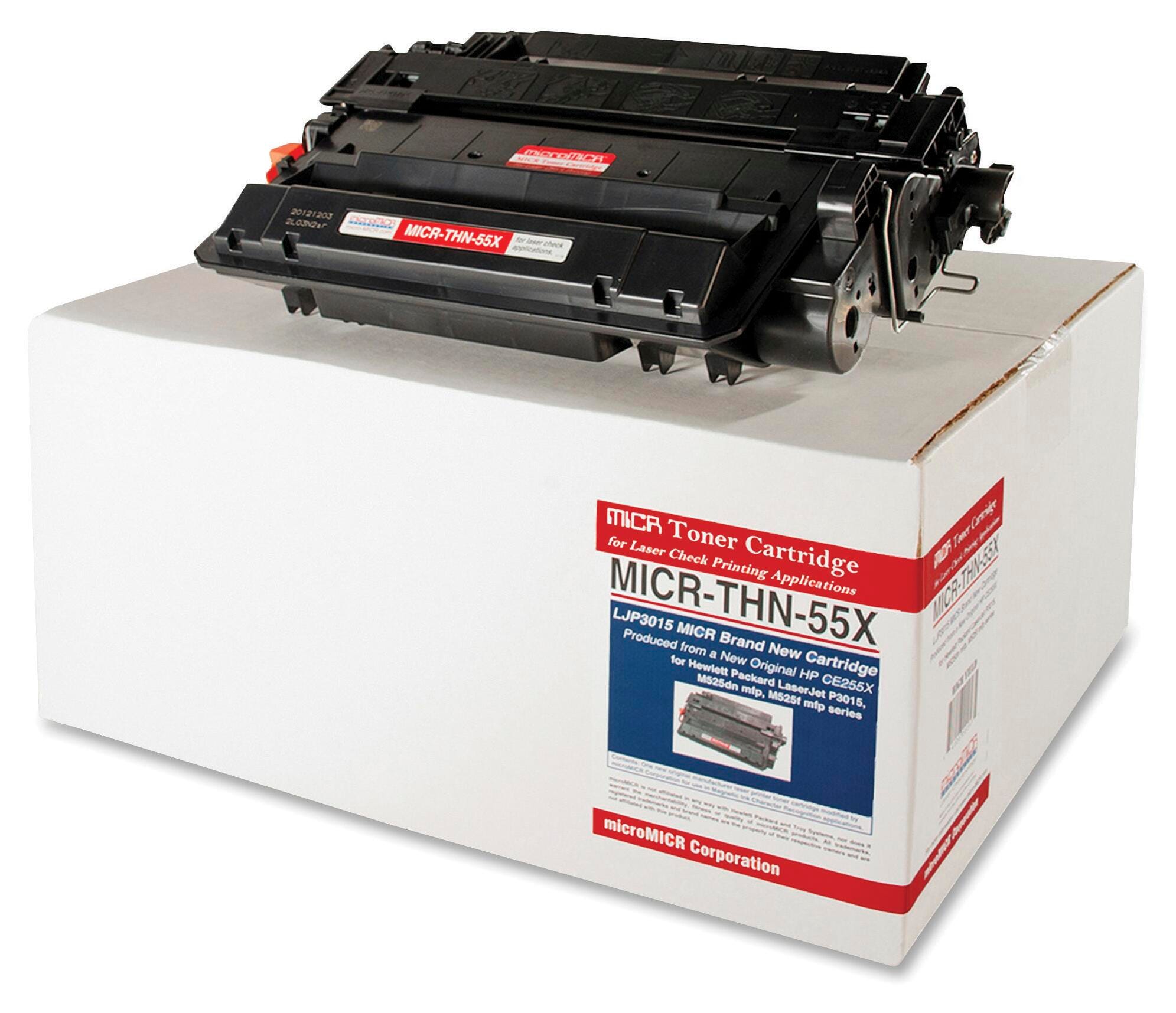 microMICR MICR Toner Cartridge - Alternative for HP 55X - Laser - 12500 Pages - Black - 1 Each microMICR MICR Toner Cartridge - Alternative for HP 55X - Laser - 12500 Pages - Black - 1 Each