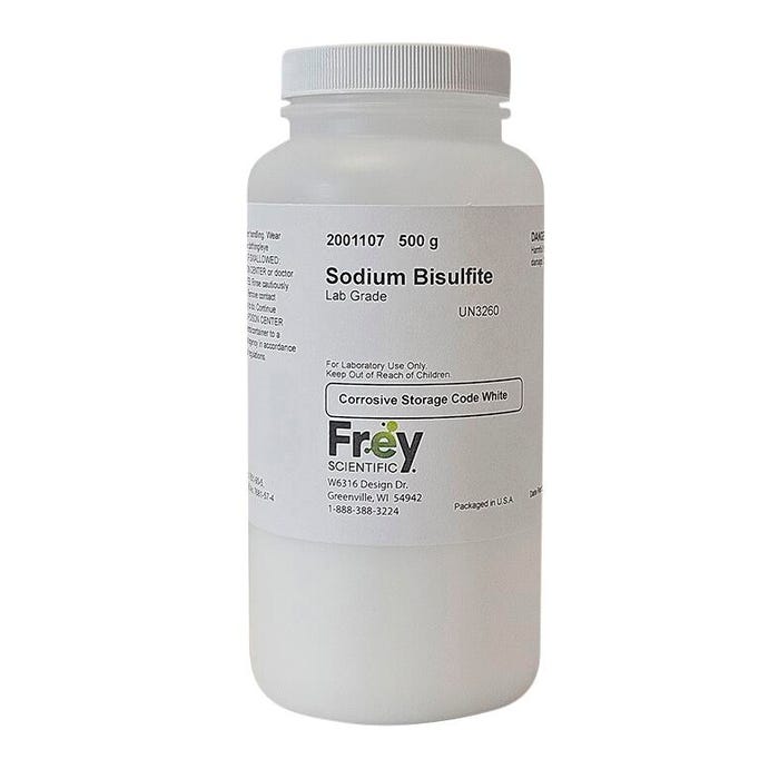 Frey Scientific Sodium Bisulfite, Lab Grade, 500 Grams