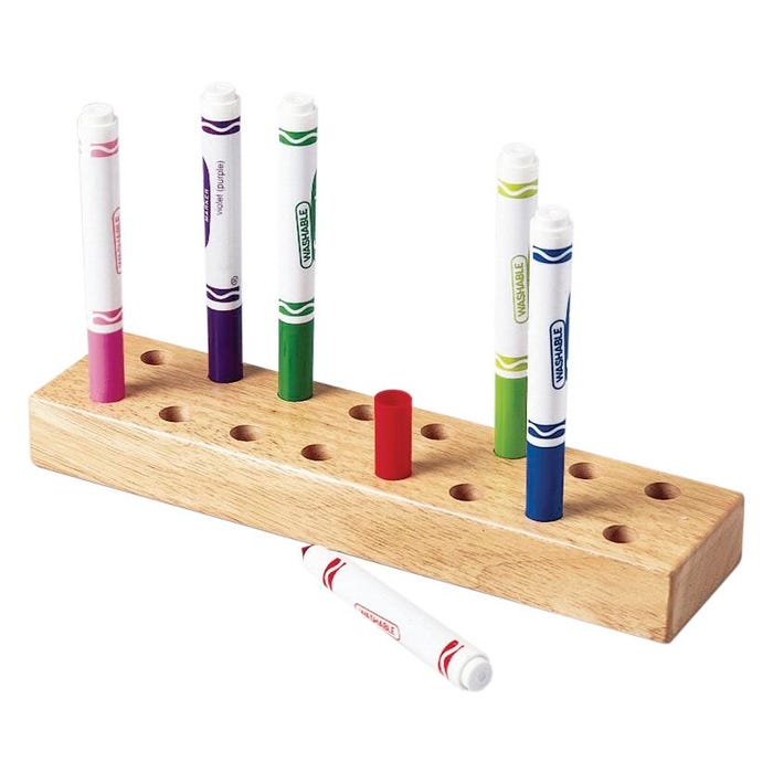 Marvel Education Marker Holder, Solid Wood, 11 x 4 x 1-3/4 Inches