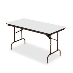Iceberg, OfficeWorks Commercial Wood Laminate Folding Table, Black Frame 4002621