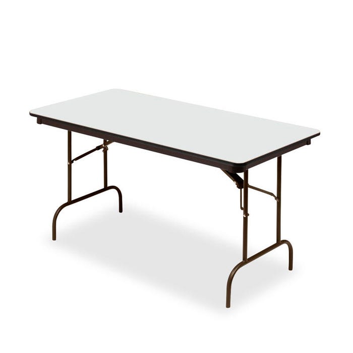 Iceberg OfficeWorks Commercial Wood Laminate Folding Table, Gray Frame