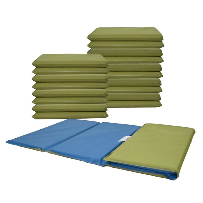 Children's Factory 4-Section Folding Mat, 48 x 24 x 1 Inches, Set of 10
