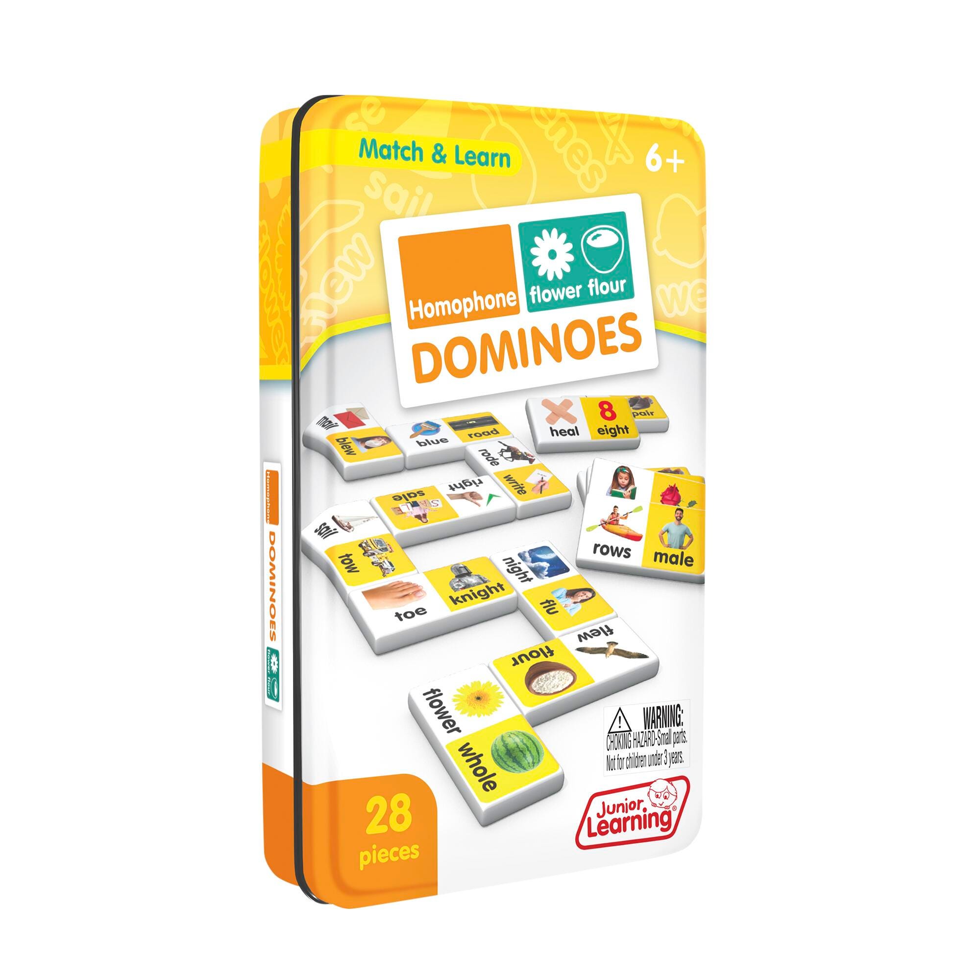 Junior Learning Dominoes Homophone, Grades 1 to 6, Item Number 2099067