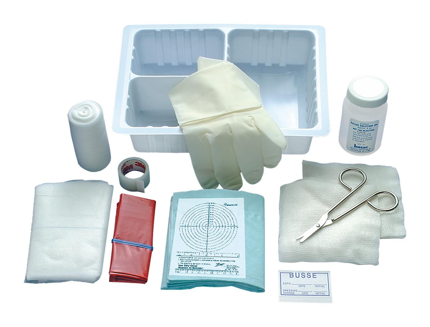 Pocket Nurse Primary Dressing Change Tray with Saline Solution and Stretch Gauze Dressing
