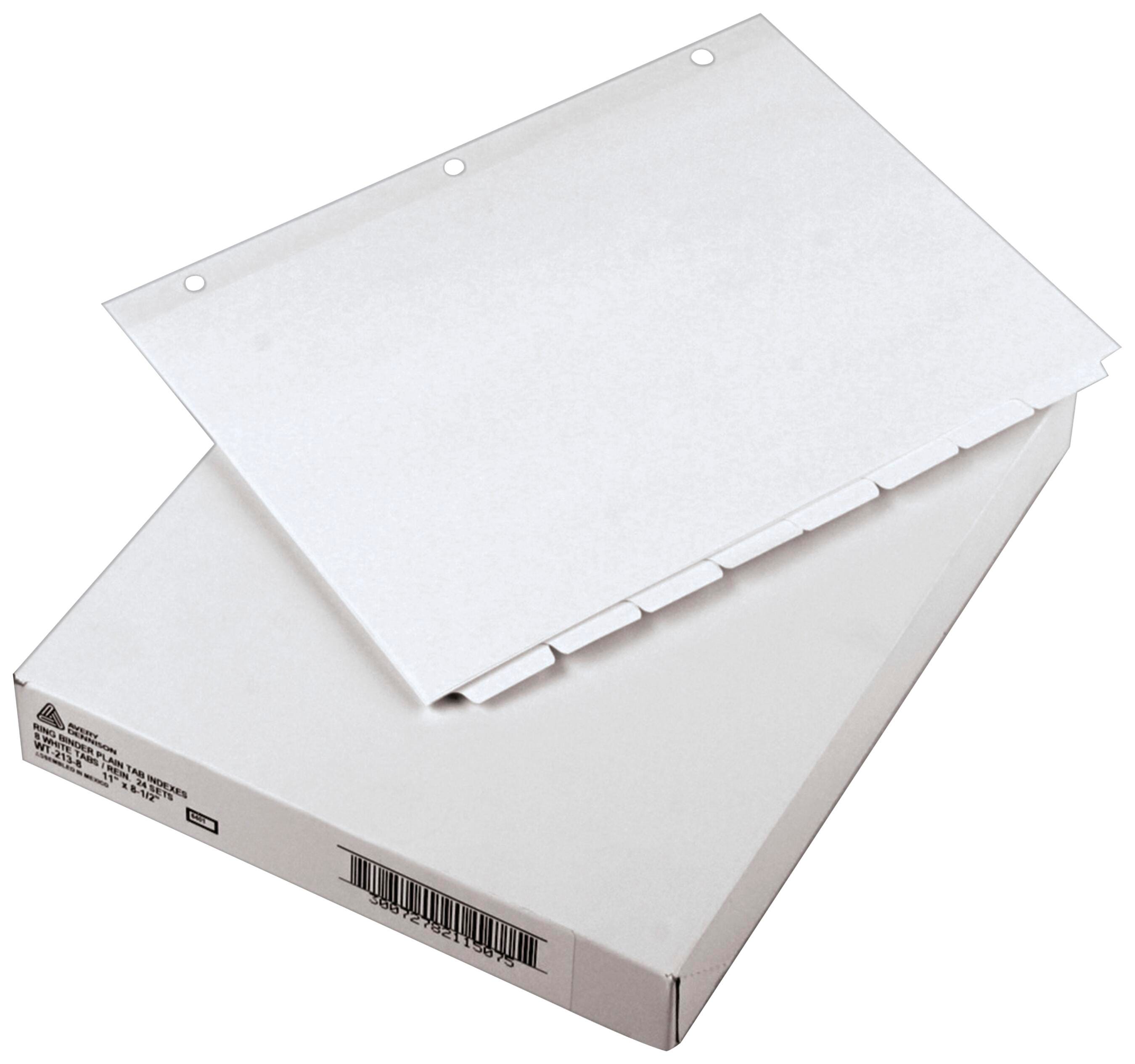Avery Write & Erase Tab Dividers, 8 Tab, White, 24 Sets 2010284