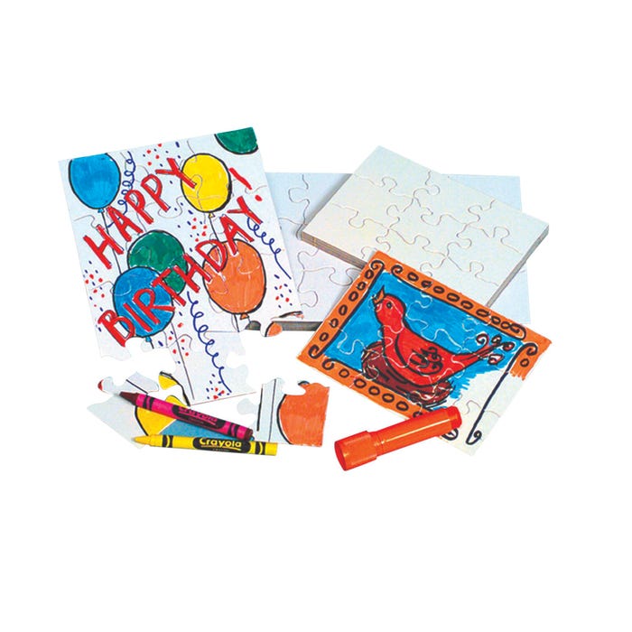 Hygloss Blank Puzzles, 28 Pieces, 5-1/2 x 8 Inches, Pack of 24