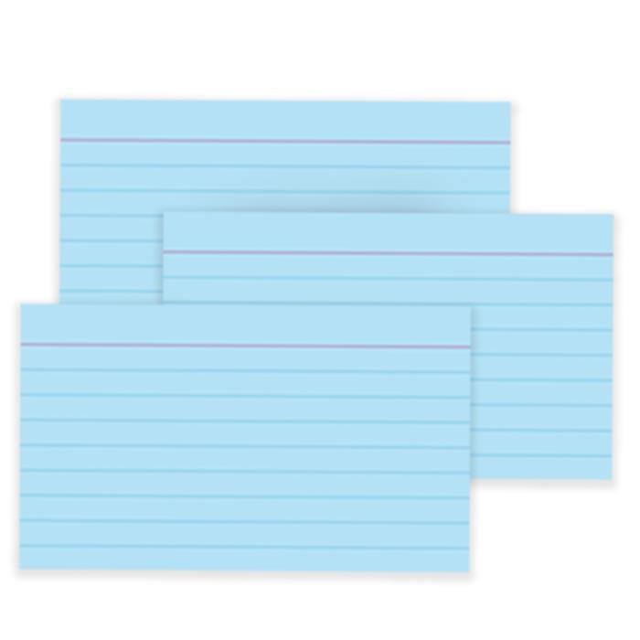 Image for School Smart Ruled Index Cards, 5 x 8 Inches, Blue, Pack of 100 from School Specialty