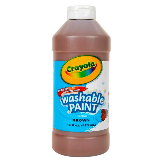 Crayola Washable Paint, 1 Pint Bottle, Brown