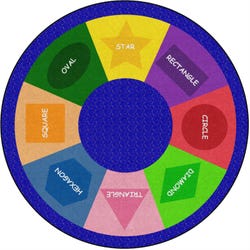 Flagship Carpets Shape Sorter Carpet, Round 4002459
