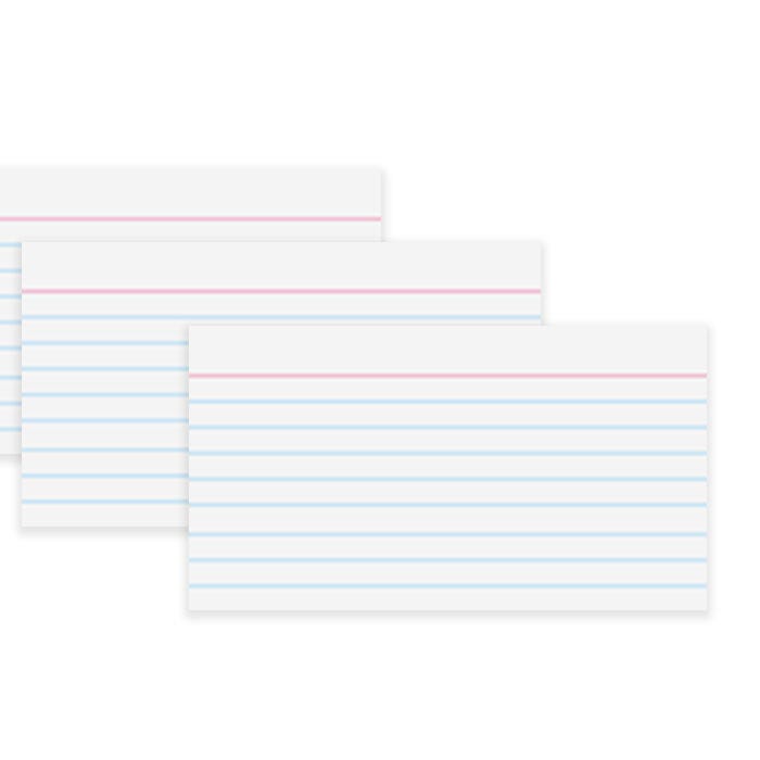 School Smart Ruled Index Card, 4 x 6 Inches, 90 lbs, White, Pack of 100