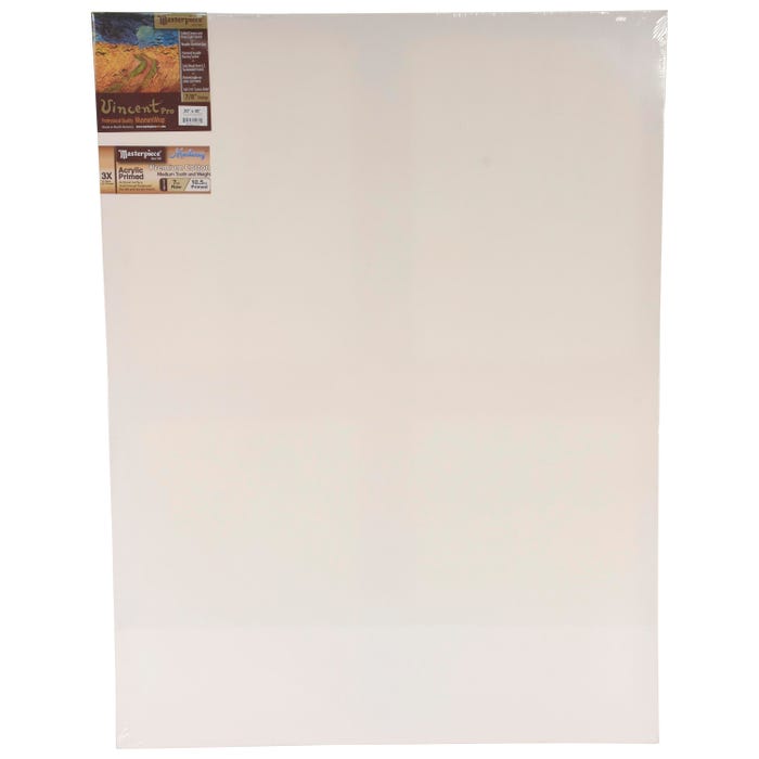 Masterpiece Vincent MasterWrap Pro MuseumWrap Wood Drum Tight Stretched Canvas, 30 x 40 Inches