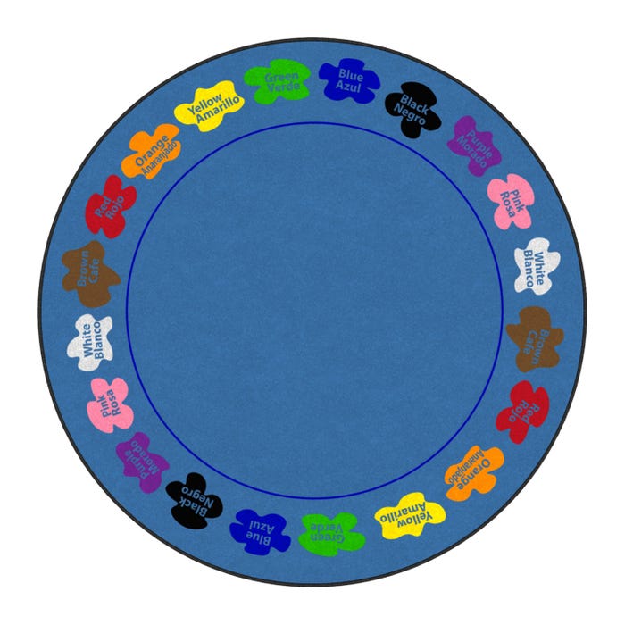 Childcraft Learn Your Colors Bilingual Carpet, Round