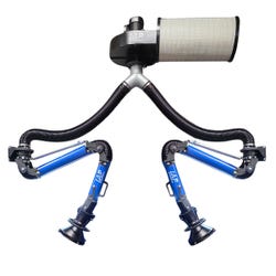 IAP Welding Dual Hanging Fume Arm Filtration, 4 Inch x 5 Foot
