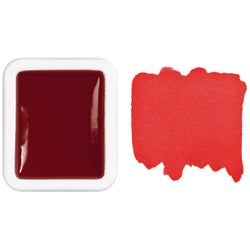 Prang Non-Toxic Semi-Moist Watercolor Paint Refill, Plastic Half Pan, Red, 12 Pans