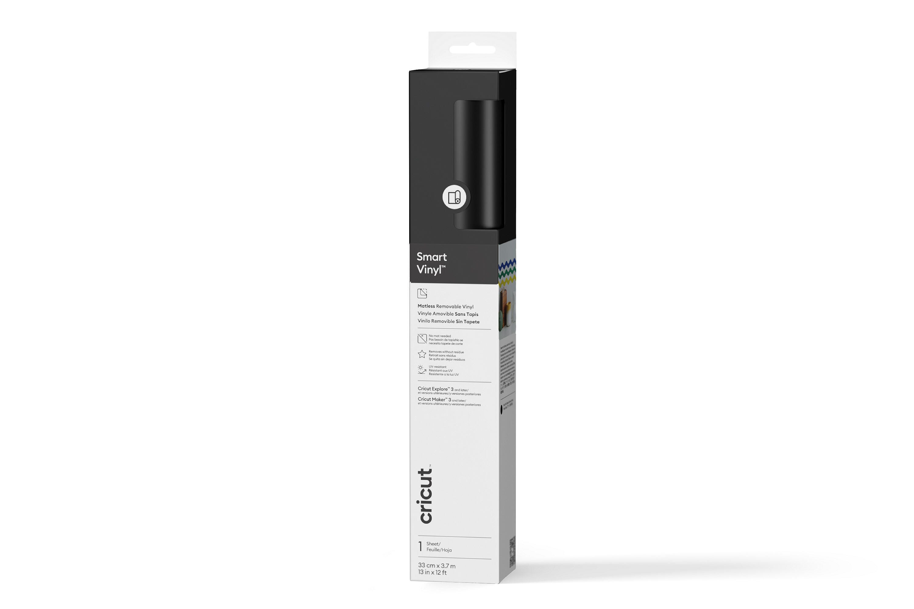 Cricut Removable Smart Vinyl, Matless, 12 Feet, Black 2217929