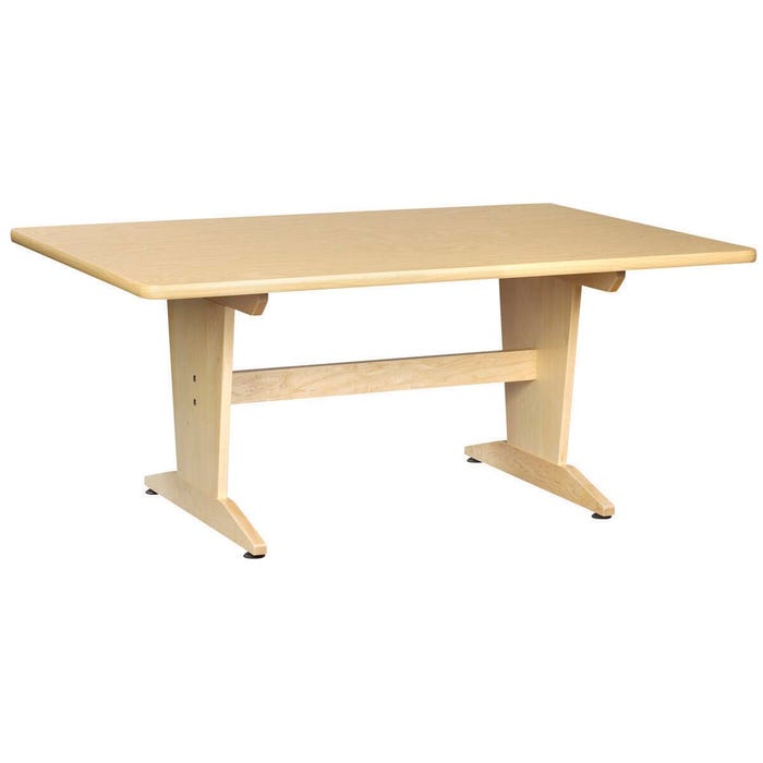 Diversified Spaces Perspective Pedestal Art Table, 60 x 42 x 26-1/4 Inches, Natural Birch Laminate Top