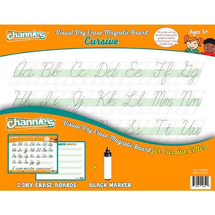 Channie's Visual Dry Erase Cursive Magnetic Board, 2 Pack 2027668