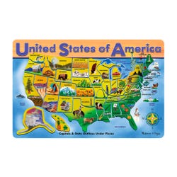 Melissa & Doug U.S.A. Map Wooden Puzzle, 45 Pieces, Item Number 2122202