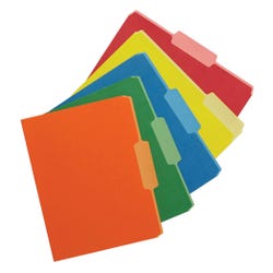 School Smart Colored File Folders Two-Tone, Letter Size, 1/3 Cut Tabs, Assorted Colors, Set of 100 1475805