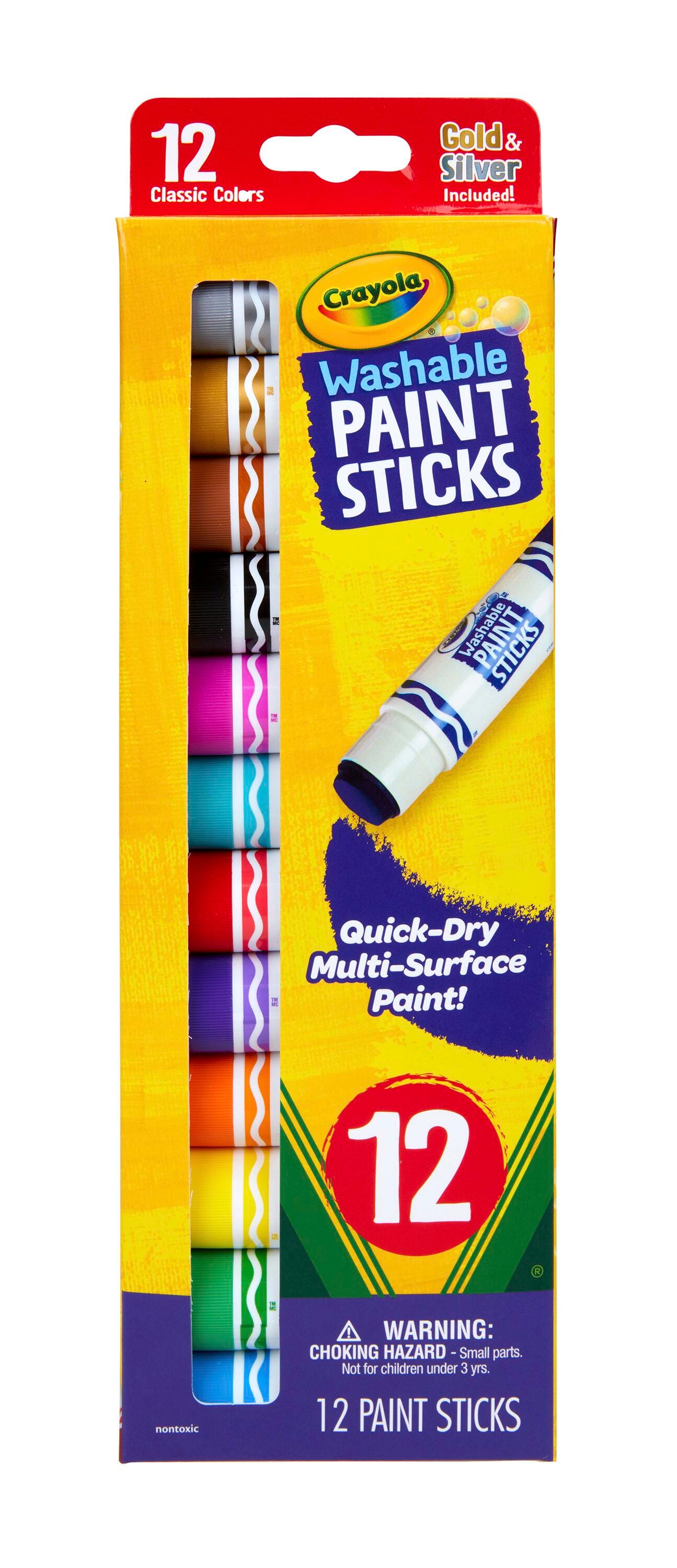 Crayola Washable Paint Sticks, Assorted Colors, Set of 12 2130512