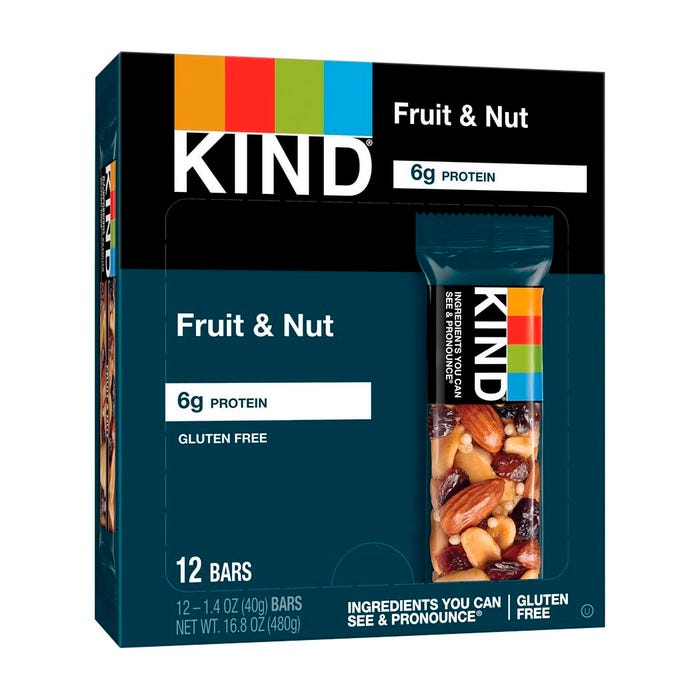 KIND Fruit and Nut Bars, 1.4 Ounce, Box of 12