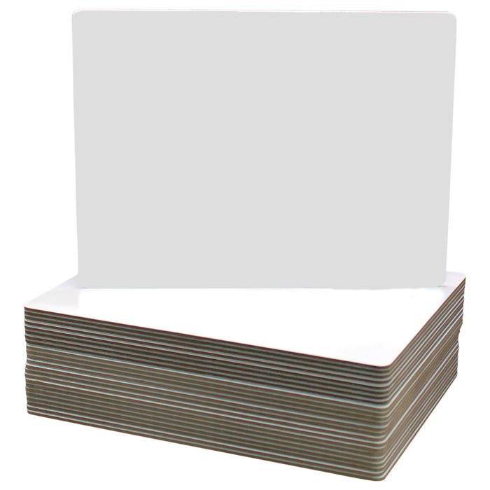Flipside 2-Sided Magnetic Dry Erase Boards, Unlined, 9 x 12 Inches, Class Pack of 24