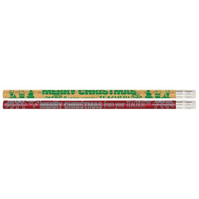 Musgrave Pencil Co. Merry Christmas From Your Teacher Pencils, Pack of 12