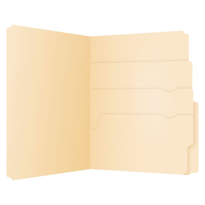 Pendaflex Divide-It-Up File Folder, Letter Size, Manila, Pack of 24