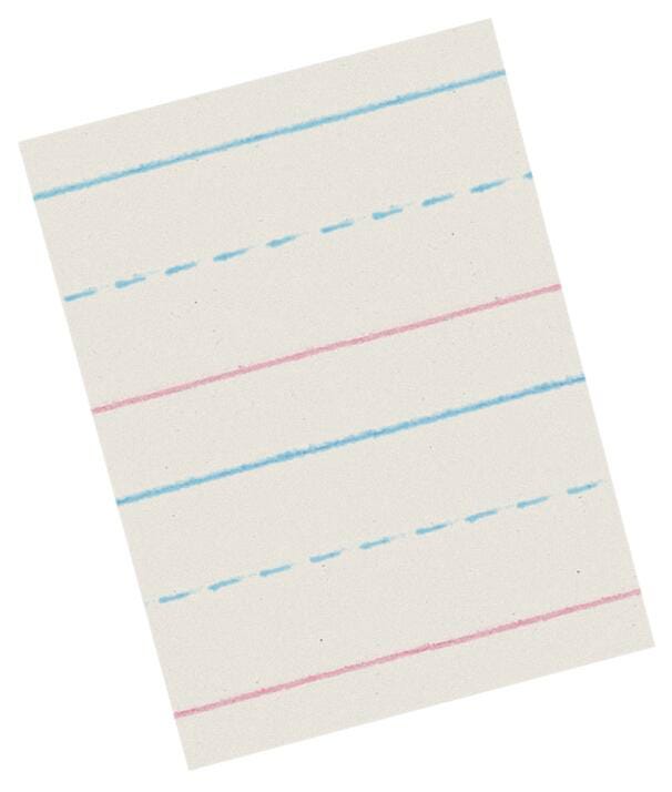 School Smart Zaner-Bloser Paper, 7/8 Inch Ruled, 10-1/2 x 8 Inches, 500 Sheets 085330