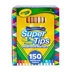 Crayola Super Tips Washable Markers, Assorted Colors, Set of 150