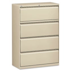 Lorell Lateral File Cabinet, Putty, 36 x 18-5/8 x 52-1/2 Inches