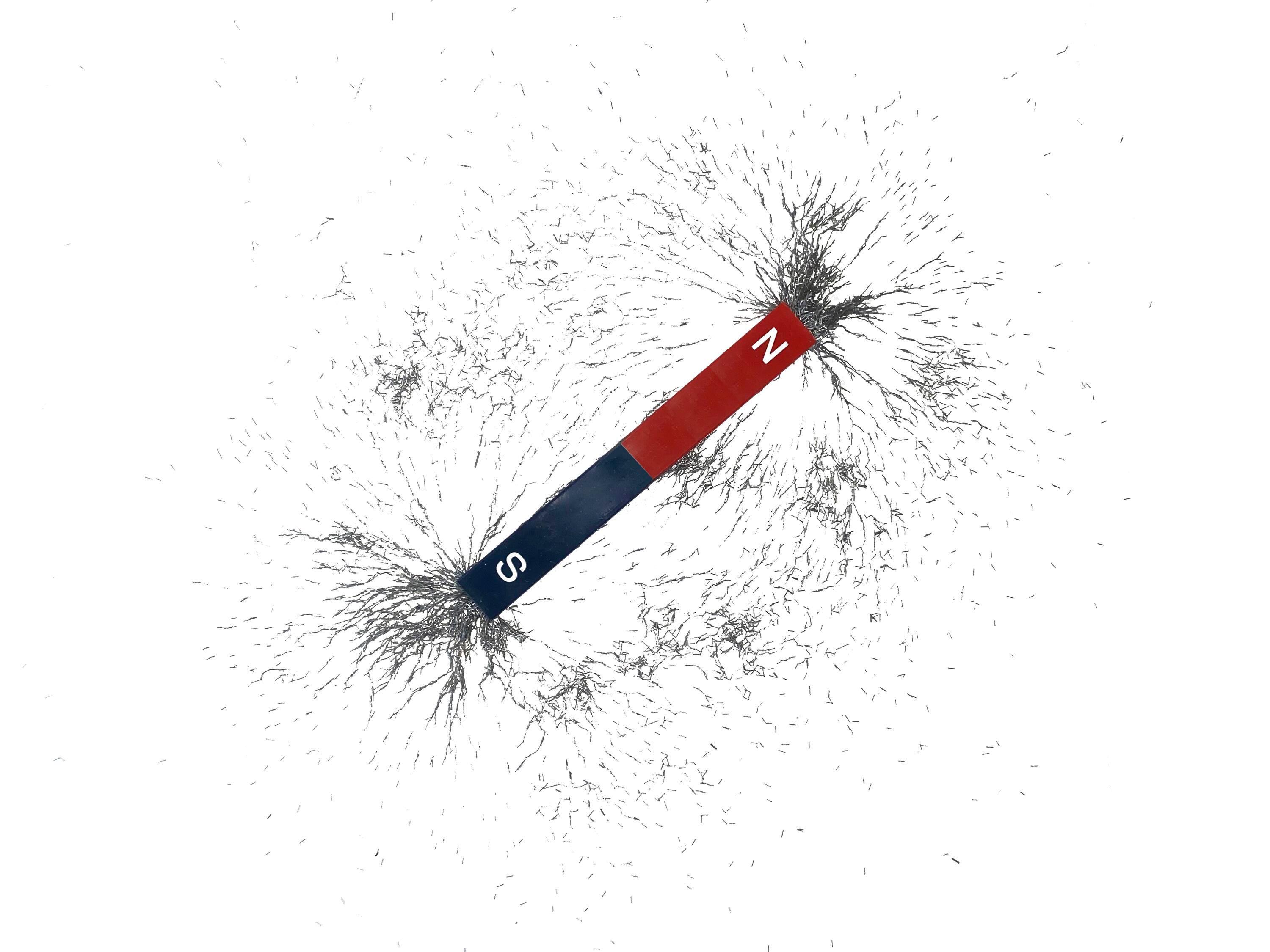 Science Painted Steel Bar Magnets - Red and Blue, Item Number 568406