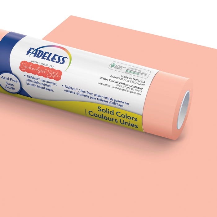 Fadeless Designs Paper Roll, Coral Sugar, 48 Inches x 12 Feet