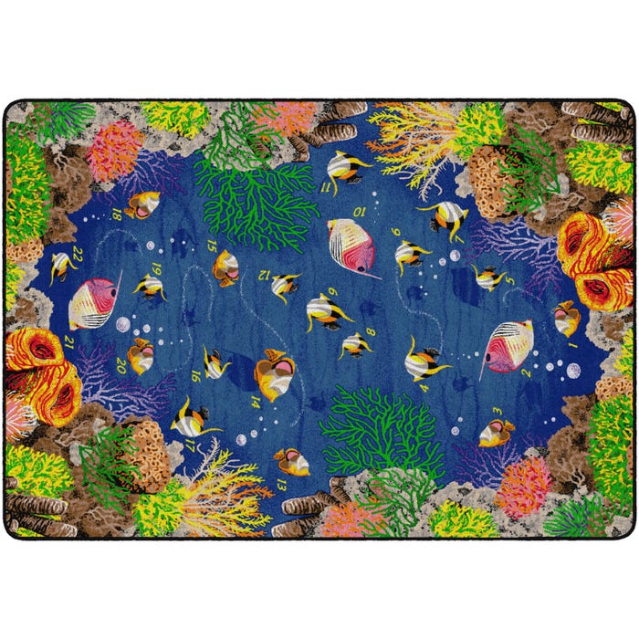 Flagship Carpets Underwater Counting Carpet, Rectangle