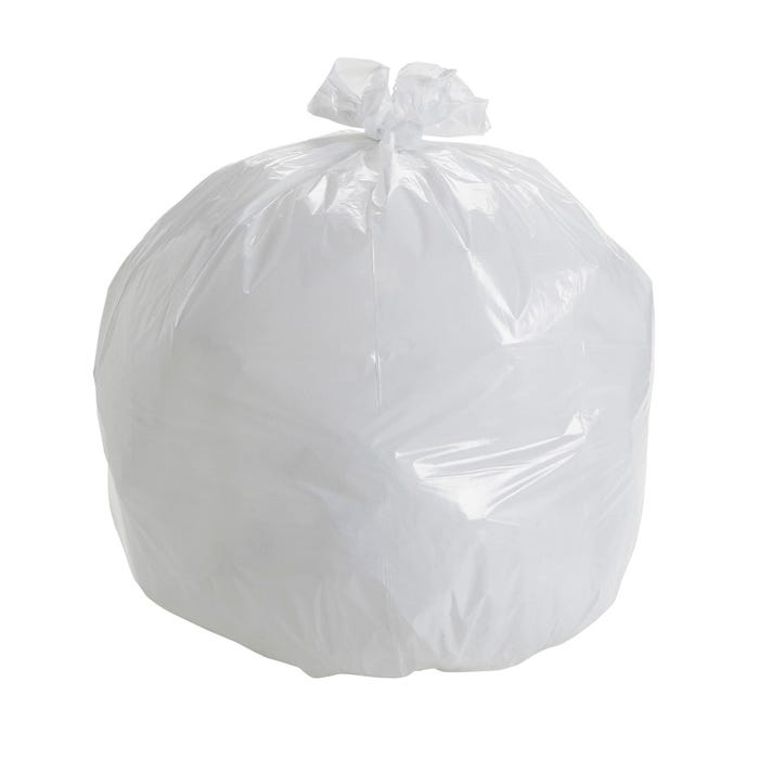 Stout EcoDegradable Biodegradable Trash Bags, 13 Gallon, White, Pack of 120