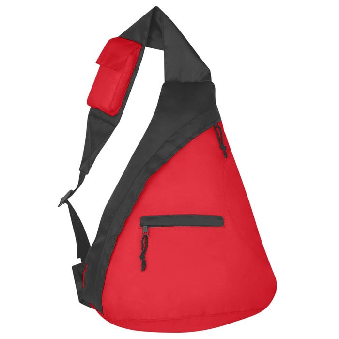Budget Sling Backpack, Black/Red