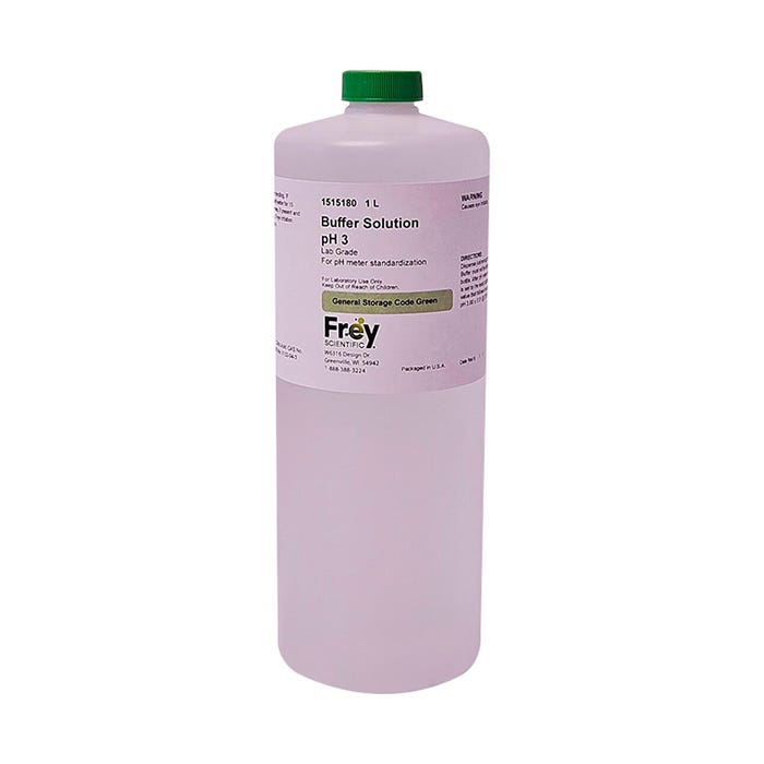 Frey Scientific Buffer Solution, pH 3.00, Lab Grade, 1 Liter