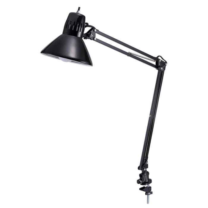 Bostitch Swing Arm LED Desk Lamp with Clamp, 16-1/2 Inches, Black