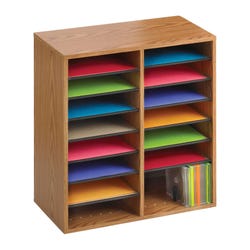 Safco 16 Compartments Literature Organizer, 19-1/2 x 11-3/4 x 21 Inches 4000979