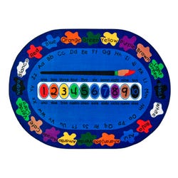 Carpets for Kids Premium Bilingual Paint by Numero Carpet, Oval 4002264