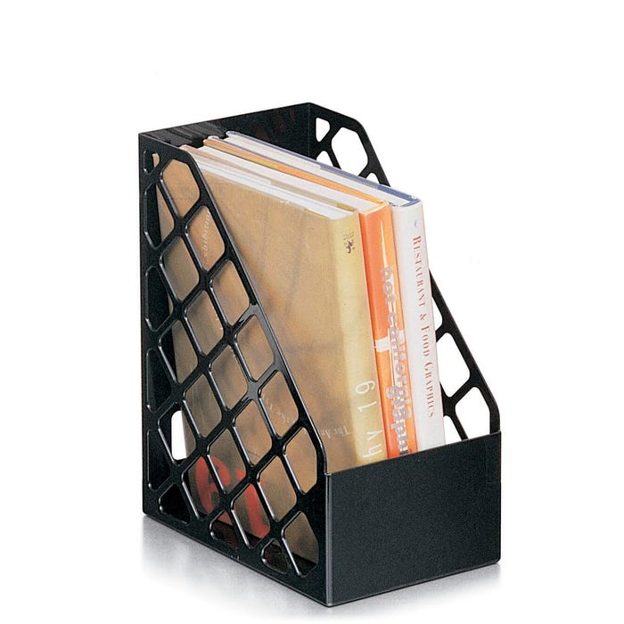 Officemate Large Recycled Plastic Magazine File, 6-1/8 x 9-1/2 x 11-3/4 Inches, Black
