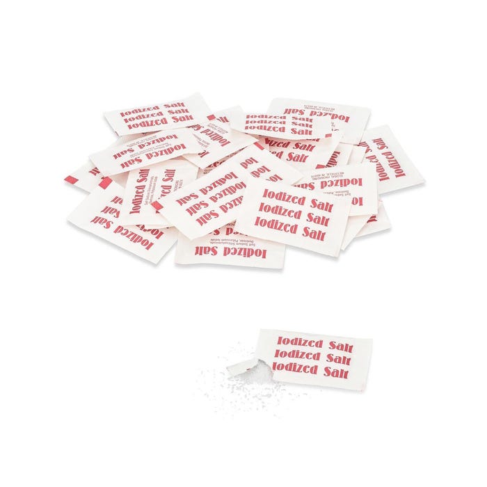 Office Snax Iodized Salt Packets, 0.75 Grams, Case of 3000