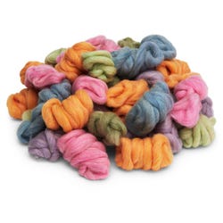 Maori Wool Felting Fibers, 8 oz, Assorted Pastel