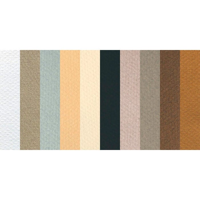 Canson Mi-Teintes Drawing Sheets, 19 x 25 Inches, Assorted Muted Colors, 10 Sheets